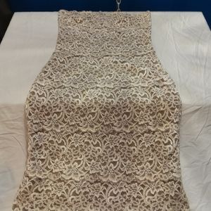 Champagne lace dress